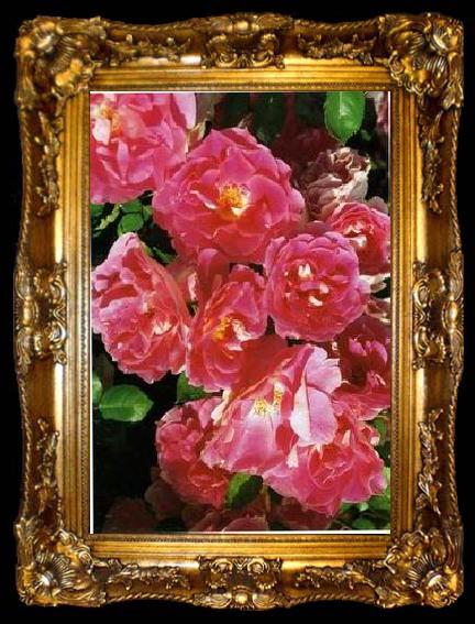 framed  unknow artist Still life floral, all kinds of reality flowers oil painting  398, ta009-2